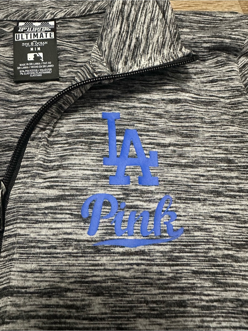 LA DODGERS Pink Ultimate 5th & Ocean 1/4 Zip